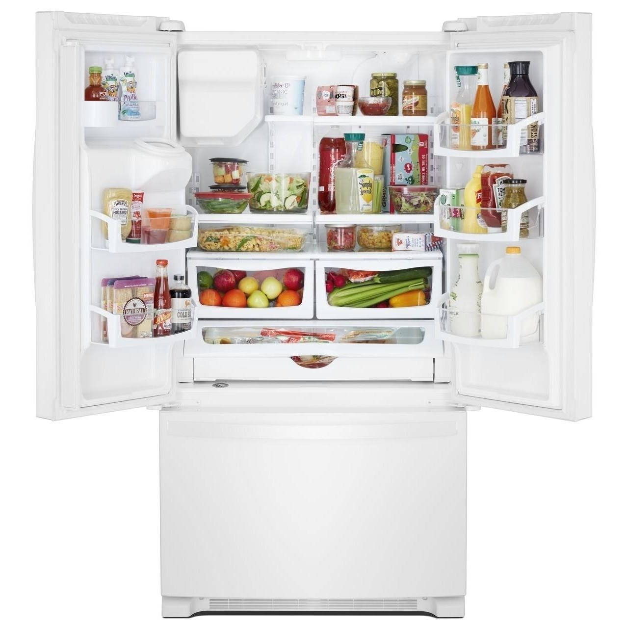 Whirlpool WRF555SDHW 36inch Wide French Door Refrigerator 25 cu. ft. Westrich Furniture